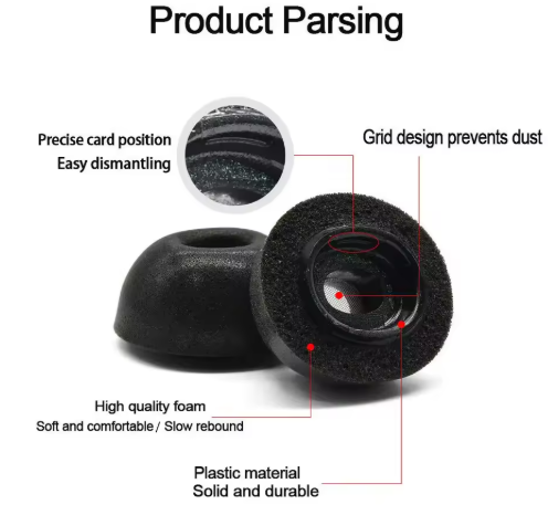 Premium Memory Foam Ear Tips for AirPods Pro 1st 2nd Gen Earphone Protective Sleeve Sound Isolation Soft Earbuds Covers Cap