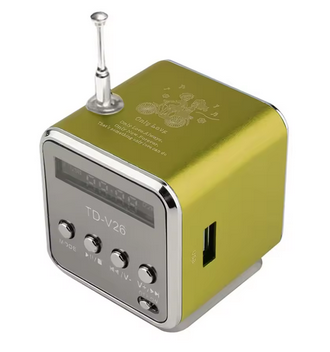 TD-V26 Mini Bluetooth Speaker with FM Radio MP3 Player LED Display and TF Card Support in Portable Design