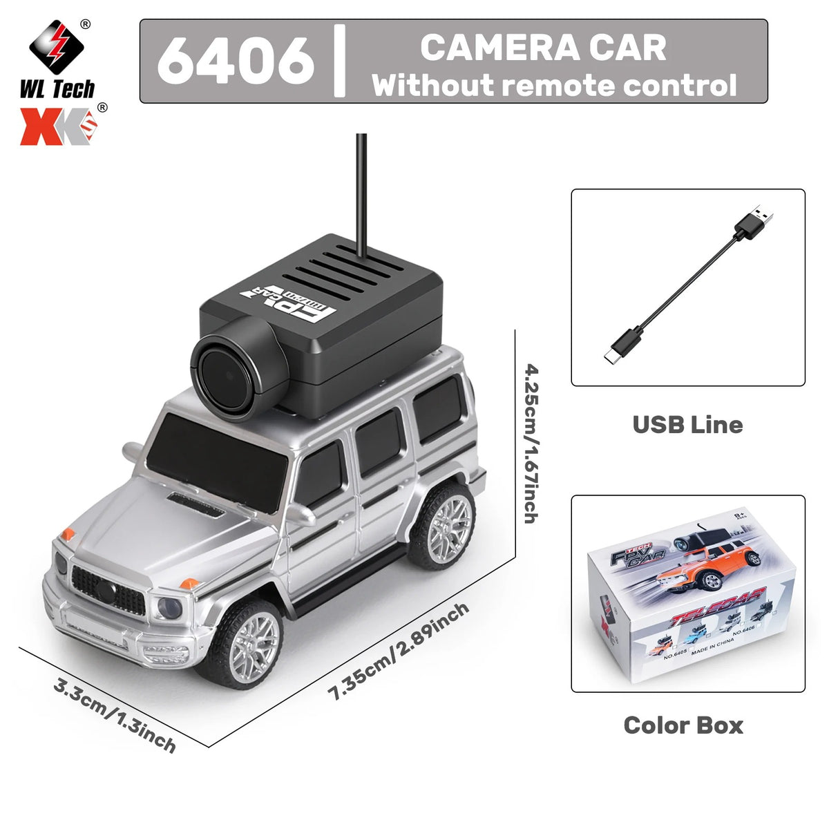 Mini FPV RC Car 1:64 – App-Controlled Racer with 720P Camera
