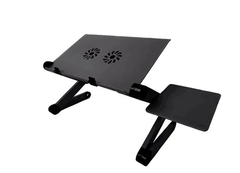 Adjustable Aluminum Computer PC Desk, Portable Laptop Table Stand, Home Bed, Office Laptop Holder with Mouse Pad, 360 Degree
