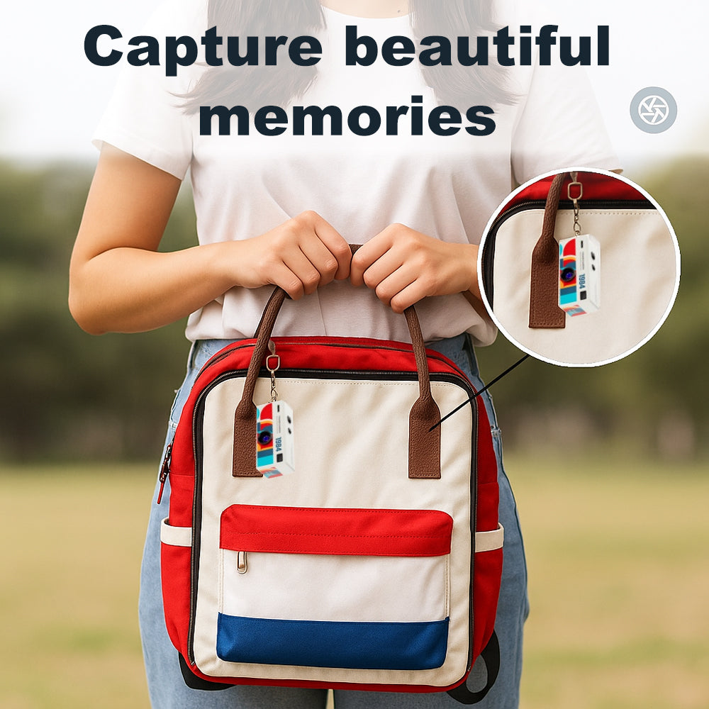 Retro Mini Keychain Camera – 1080P Video with Flash