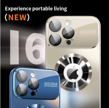New Titanium Metallic Luxury Matte Case For iPhone 17 16 15 14 13 12 11 Pro Max For Magsafe Glass Lens Camera Protection Cover