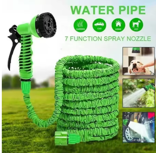 Expandable Magic Garden Hose with 7-Pattern Spray Gun – High-Pressure Flexible Water Hose for Car Wash, Garden Watering & Outdoor Cleaning (7.5M / 15M / 22.5M)