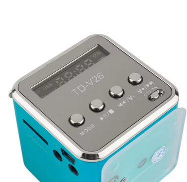 TD-V26 Mini Bluetooth Speaker with FM Radio MP3 Player LED Display and TF Card Support in Portable Design