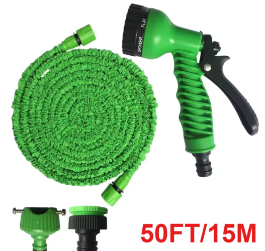 Expandable Magic Garden Hose with 7-Pattern Spray Gun – High-Pressure Flexible Water Hose for Car Wash, Garden Watering & Outdoor Cleaning (7.5M / 15M / 22.5M)