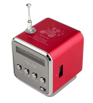 TD-V26 Mini Bluetooth Speaker with FM Radio MP3 Player LED Display and TF Card Support in Portable Design