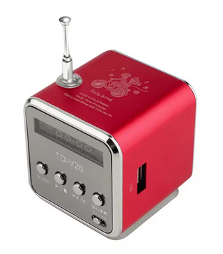 TD-V26 Mini Bluetooth Speaker with FM Radio MP3 Player LED Display and TF Card Support in Portable Design