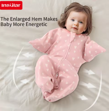 All Cotton Newborn Sleep Sacks Surrender Type Baby Anti-startle Sleeping Bags Infant Hugging Blanket Jumping Bag 0-1Y