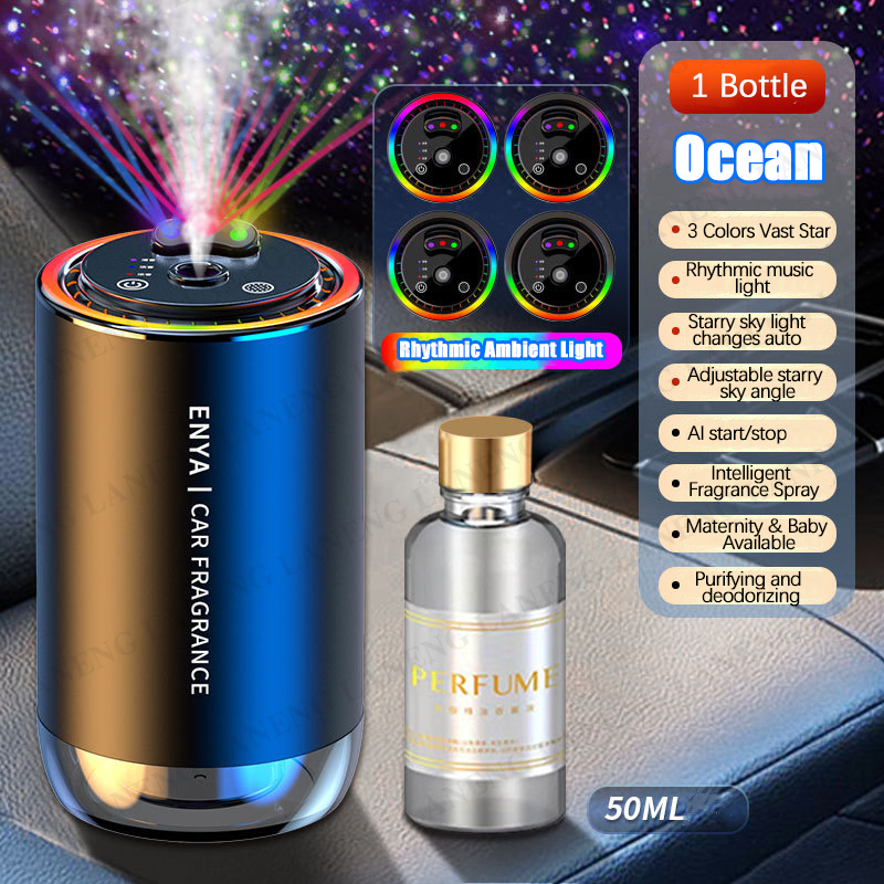 Smart Car Diffuser with Ambient Light – Auto Fragrance & LED Glow