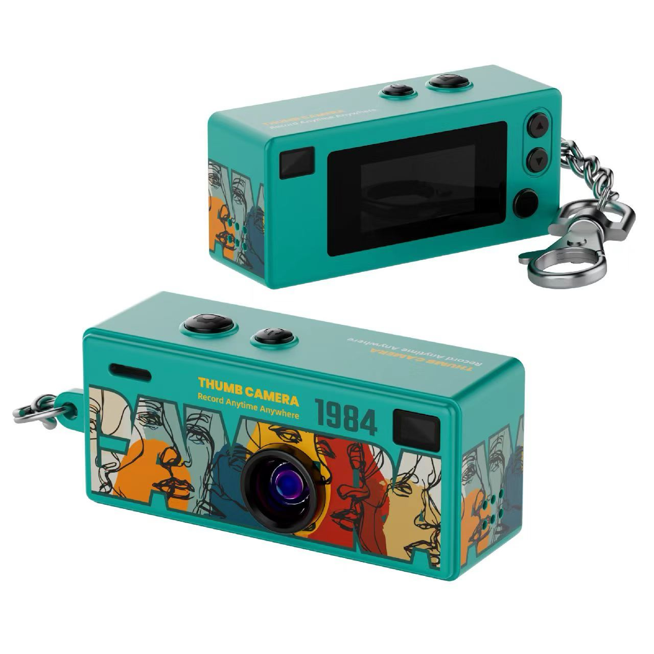 Retro Mini Keychain Camera – 1080P Video with Flash