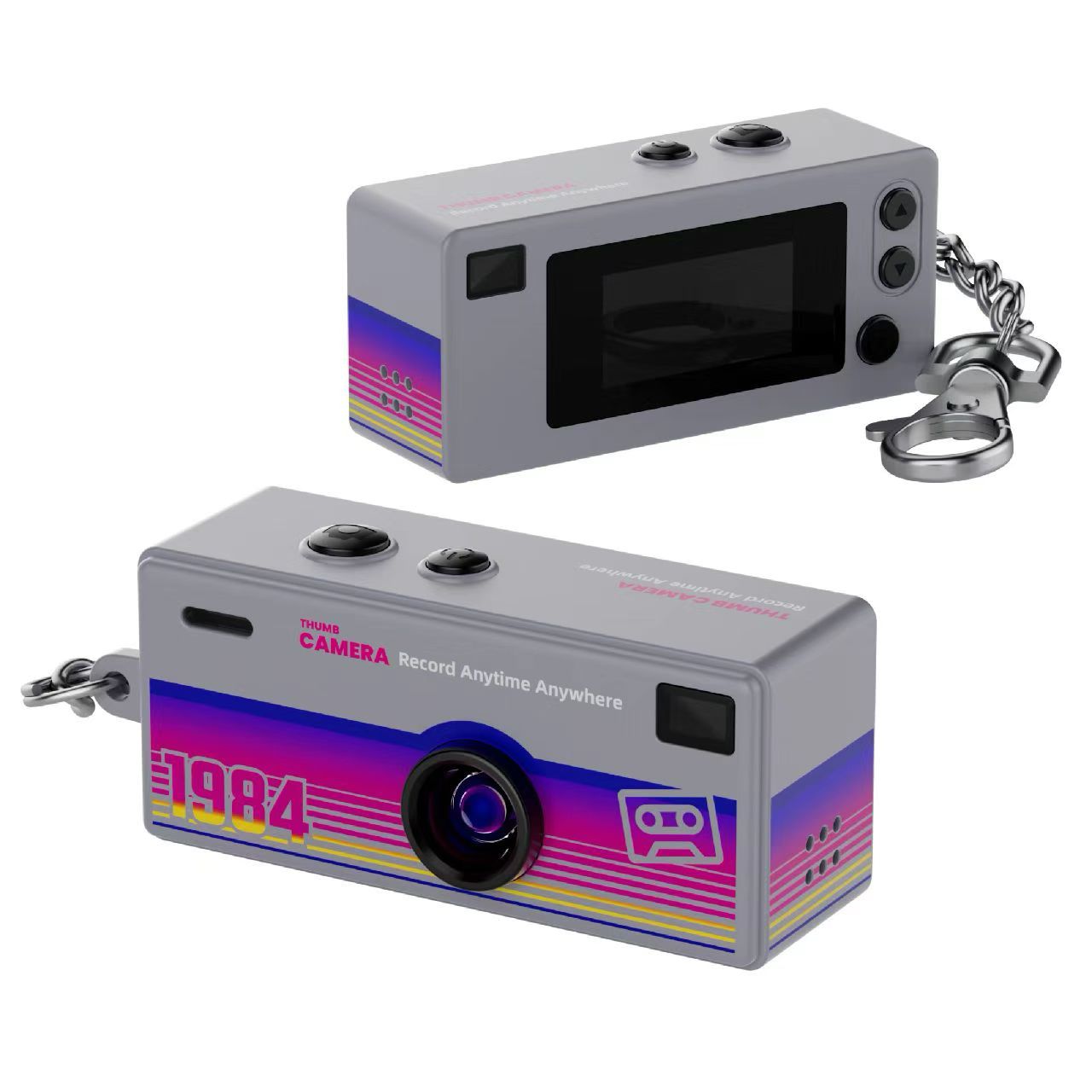 Retro Mini Keychain Camera – 1080P Video with Flash