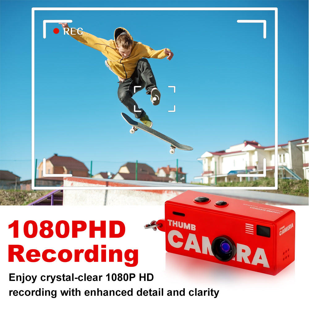 Retro Mini Keychain Camera – 1080P Video with Flash