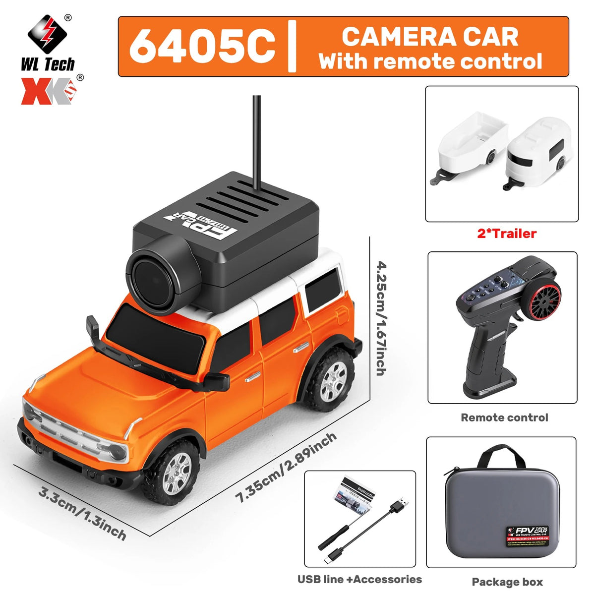 Mini FPV RC Car 1:64 – App-Controlled Racer with 720P Camera