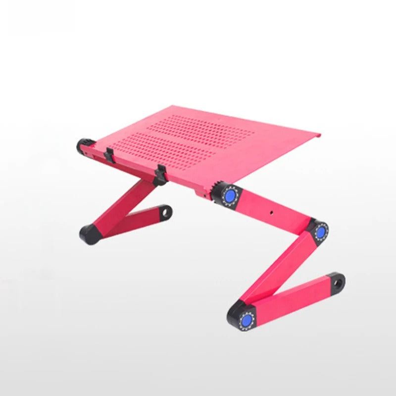 Adjustable Aluminum Computer PC Desk, Portable Laptop Table Stand, Home Bed, Office Laptop Holder with Mouse Pad, 360 Degree