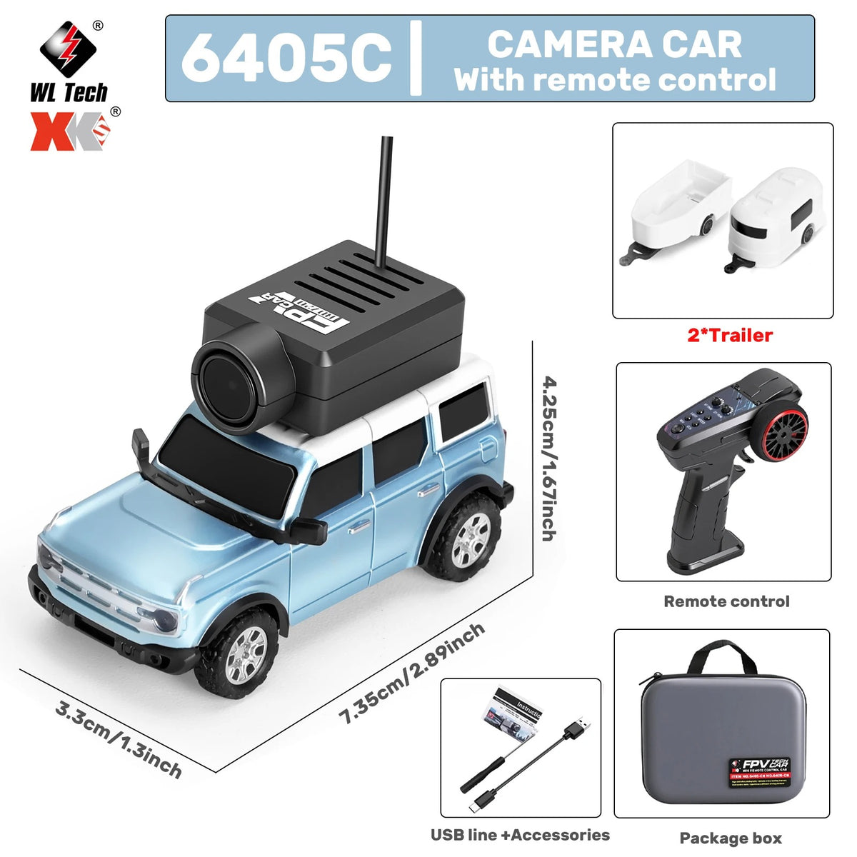 Mini FPV RC Car 1:64 – App-Controlled Racer with 720P Camera