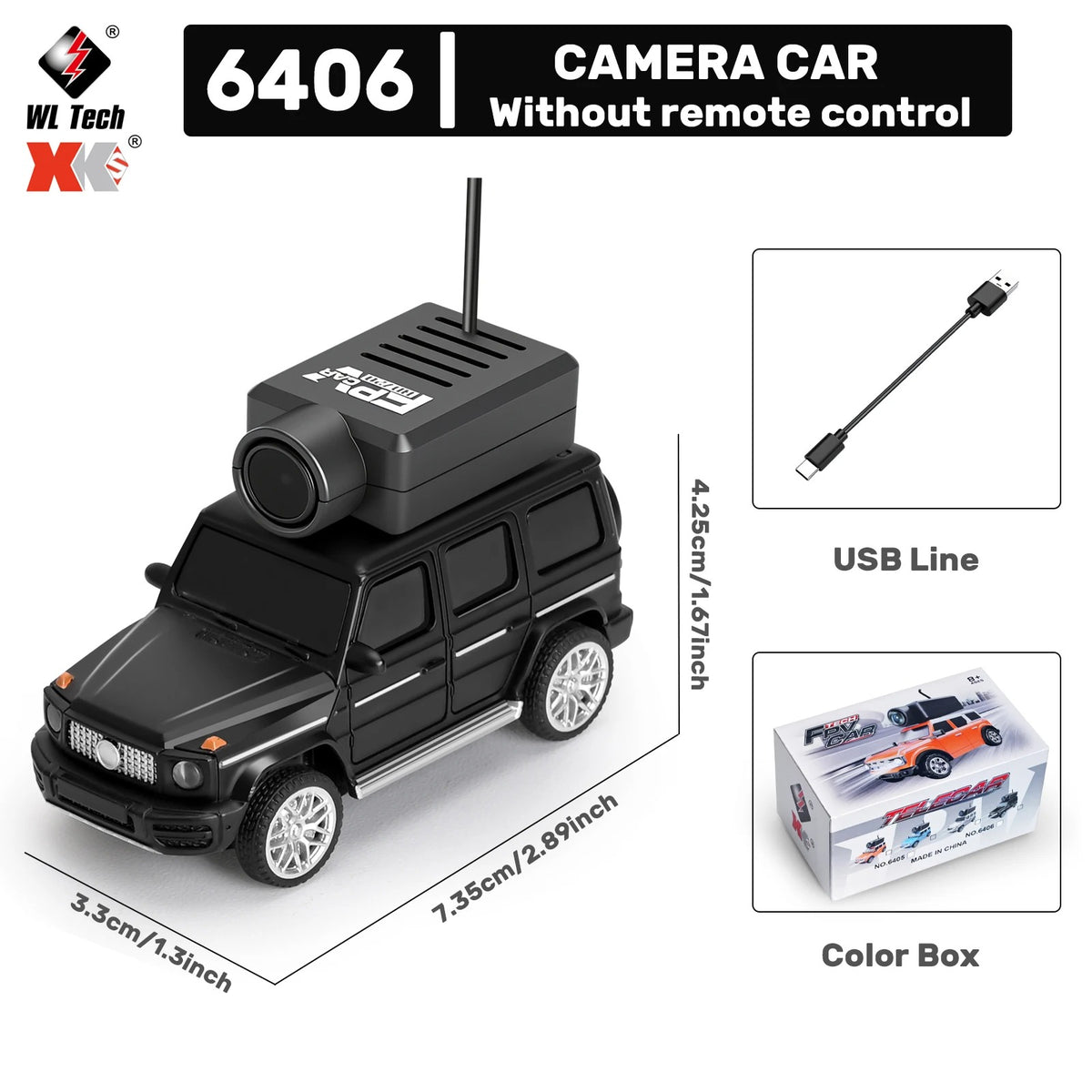 Mini FPV RC Car 1:64 – App-Controlled Racer with 720P Camera