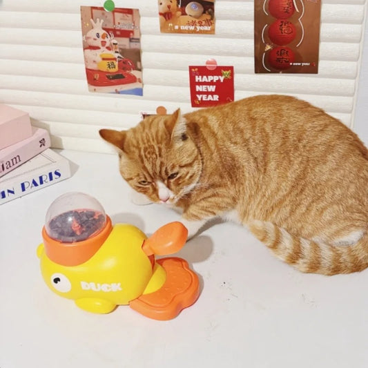 Feeders For Dogs Supplies Pet Intelligence Exercise Cartoon Little Yellow Duck Shape Interactive Anti-slip Design Toys