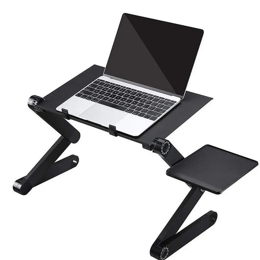 Adjustable Laptop Stand for Bed & Desk – Aluminum, Foldable with Mouse Pad