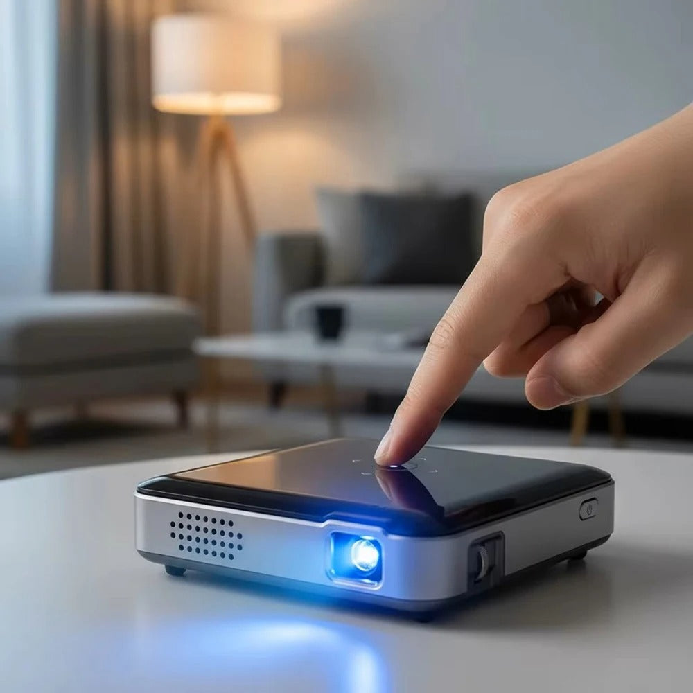 SmartIdea DLP Pocket Projector Build-In Battery Mirror stream from iPhone android phone Portable Mini Wireless outdoor Projector