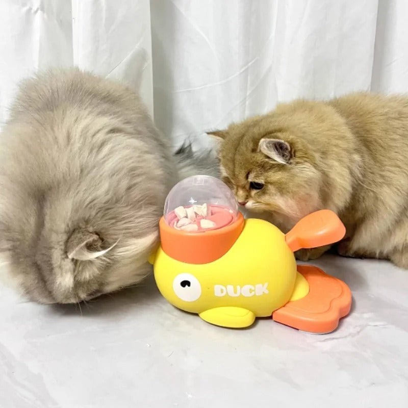 Feeders For Dogs Supplies Pet Intelligence Exercise Cartoon Little Yellow Duck Shape Interactive Anti-slip Design Toys