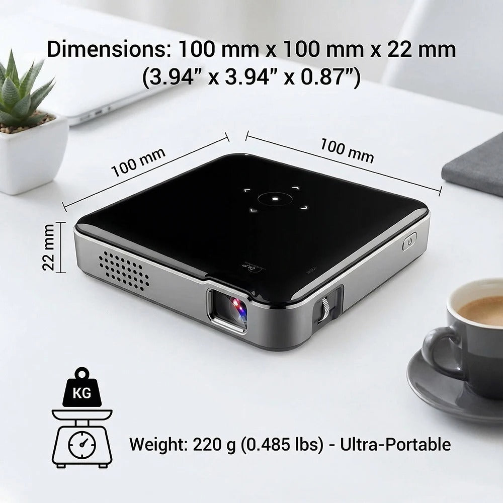 SmartIdea DLP Pocket Projector Build-In Battery Mirror stream from iPhone android phone Portable Mini Wireless outdoor Projector
