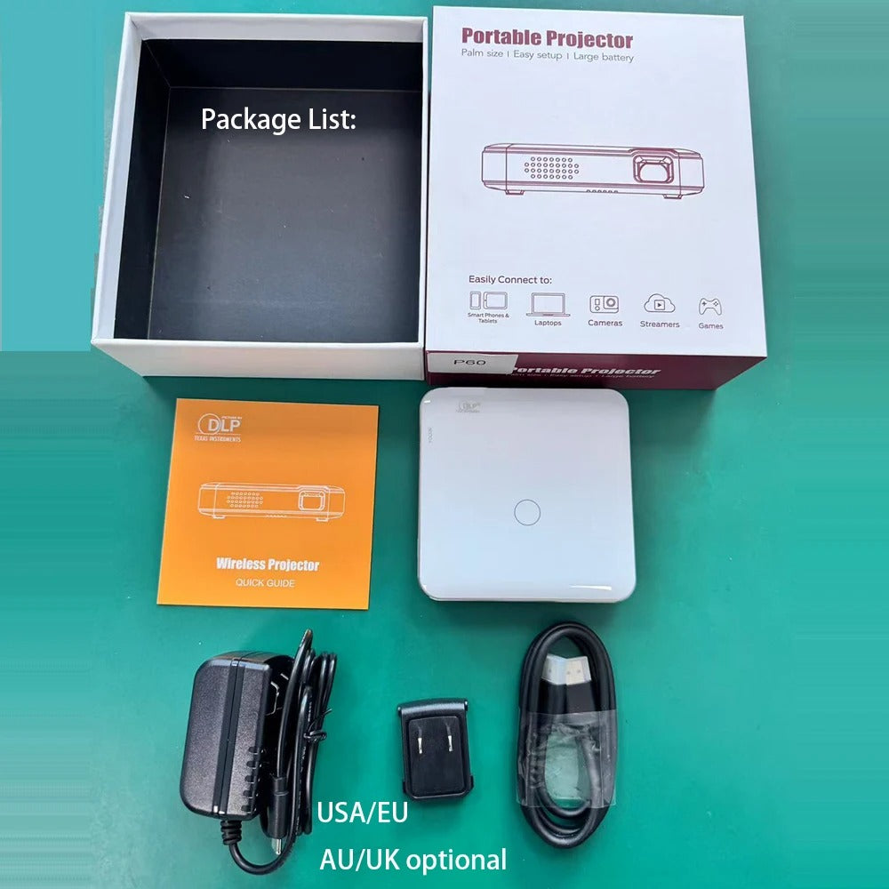 SmartIdea DLP Pocket Projector Build-In Battery Mirror stream from iPhone android phone Portable Mini Wireless outdoor Projector