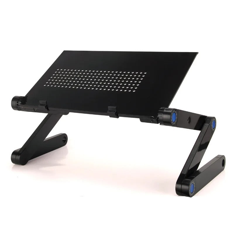 Adjustable Aluminum Computer PC Desk, Portable Laptop Table Stand, Home Bed, Office Laptop Holder with Mouse Pad, 360 Degree