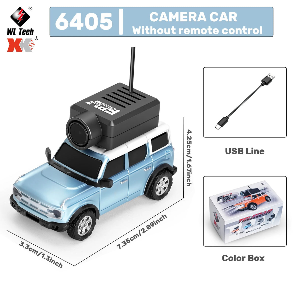 Mini FPV RC Car 1:64 – App-Controlled Racer with 720P Camera